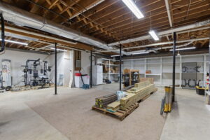 High-ceiling basement at 1069 Windsor Drive, Gallatin, TN.